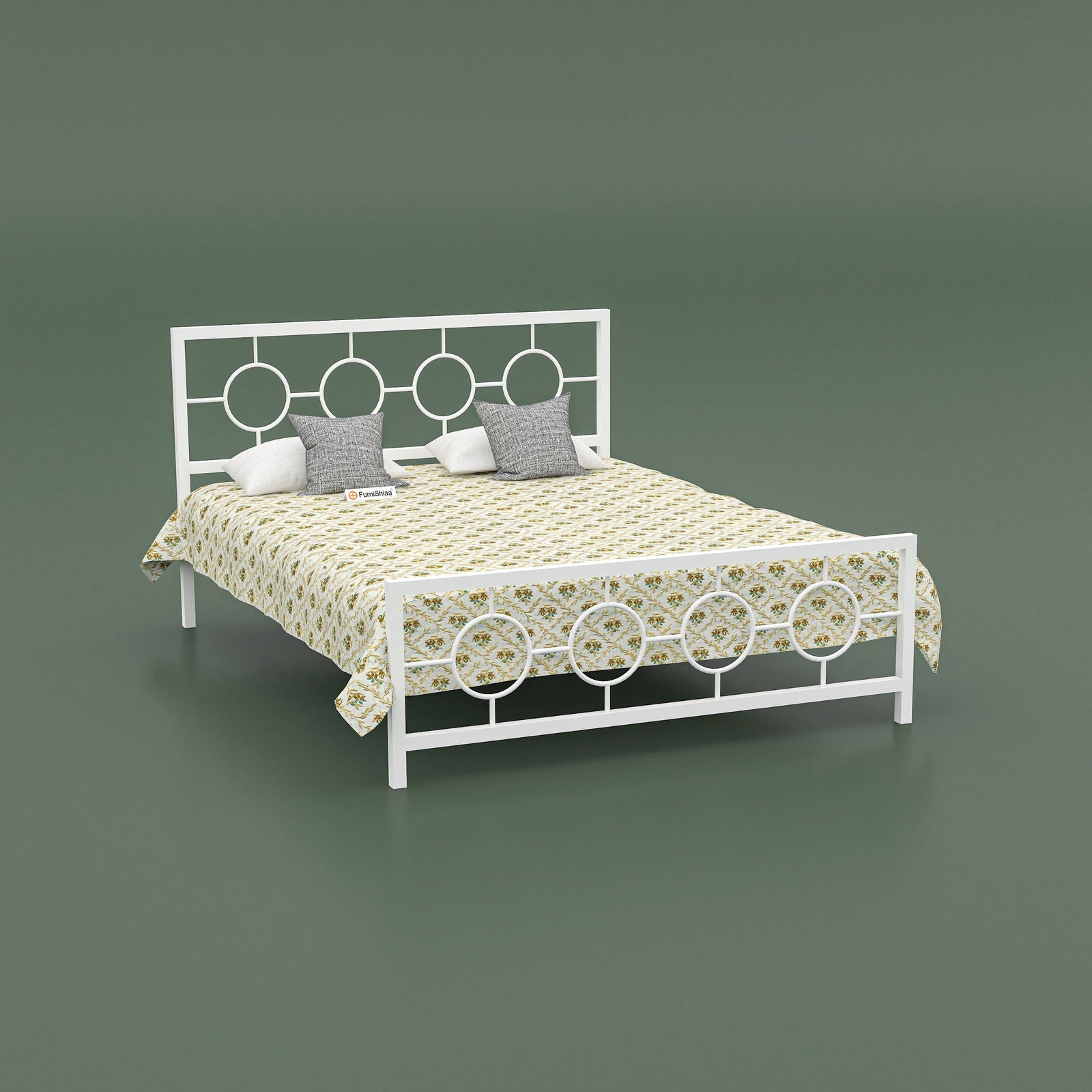 MetalCraft Durable Design Minimal Iron Bed - Furnishiaa -  -
